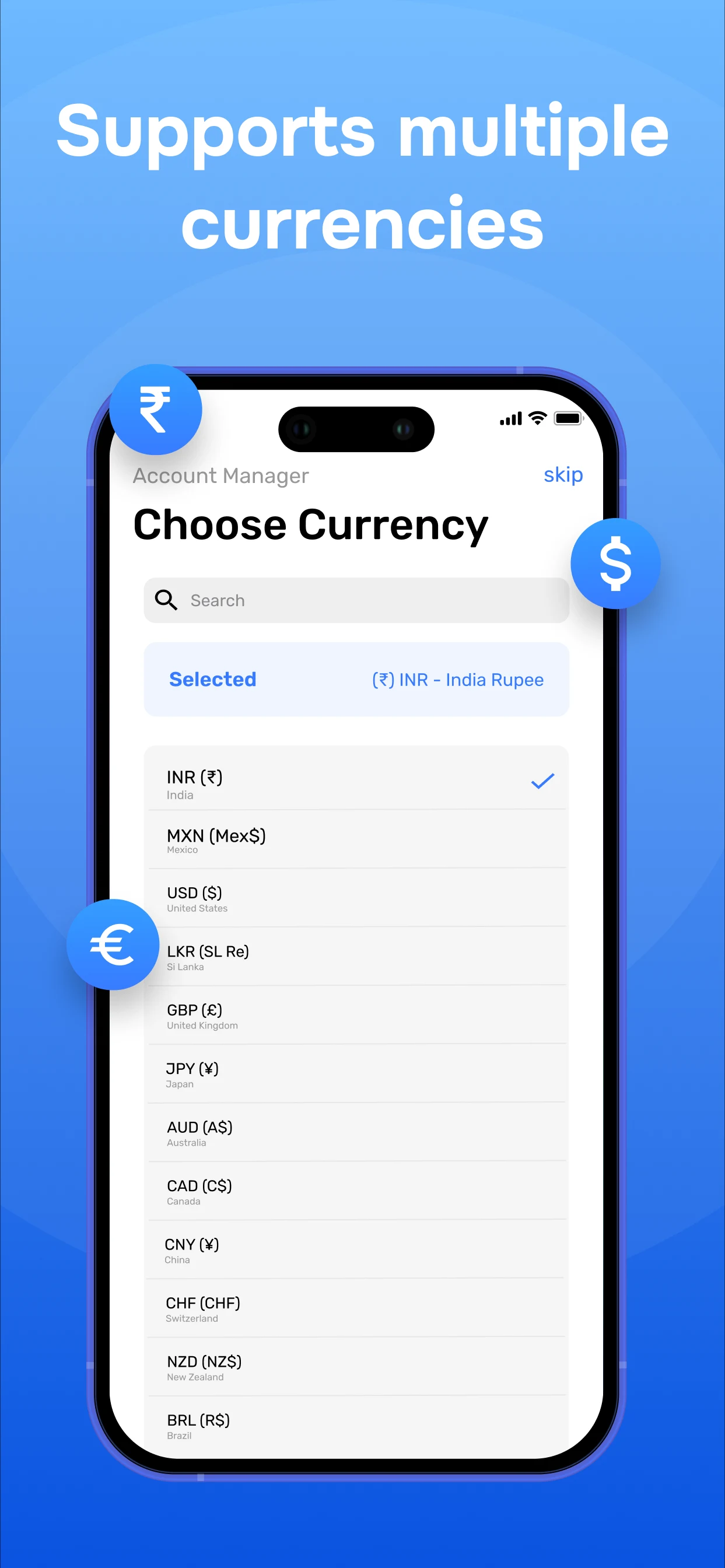 Account & Expense Manager screenshot