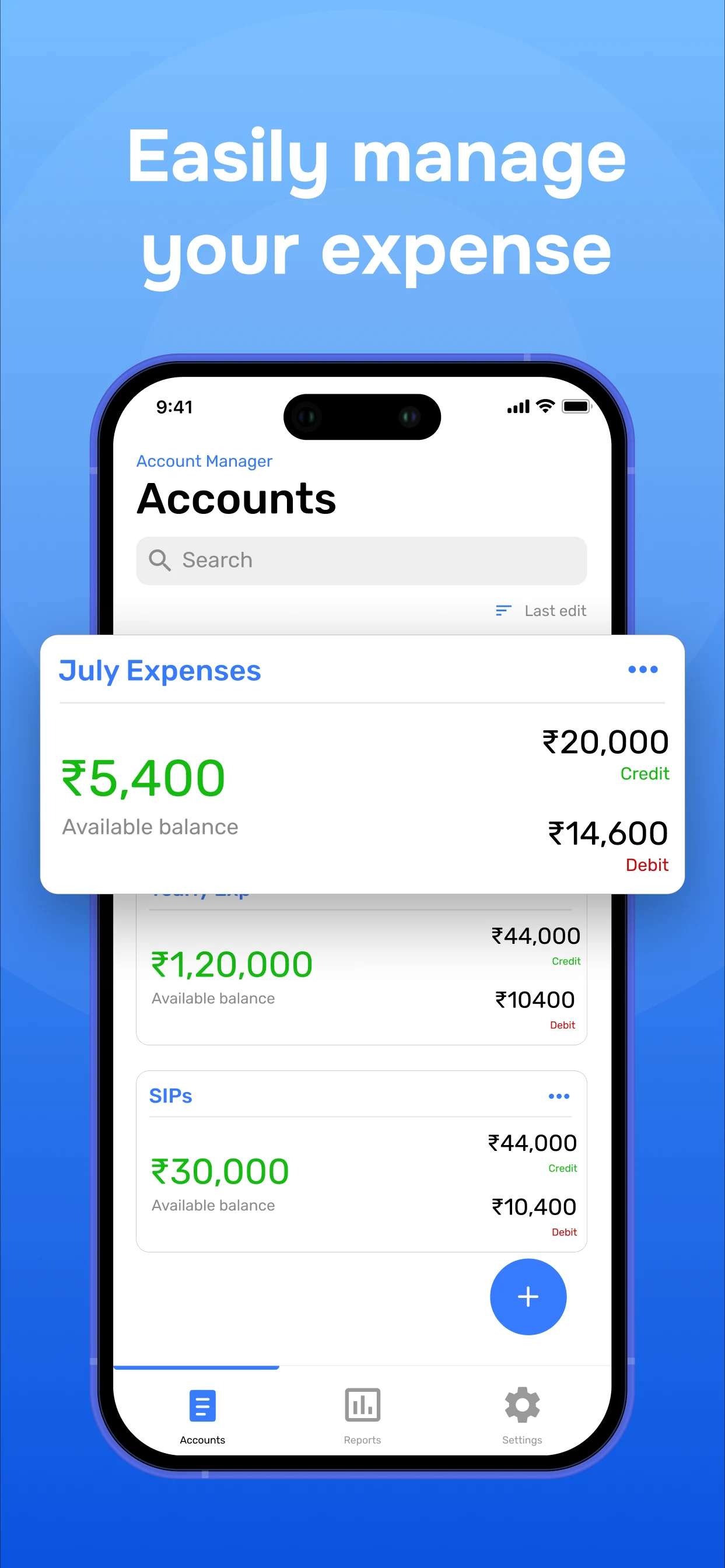 Account & Expense Manager screenshot